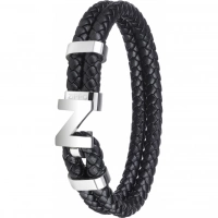 Браслет Zippo Steel Braided Leather Bracelet (20 см) купить в Самаре