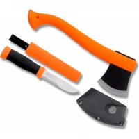 Набор Morakniv Outdoor Kit Orange, нож Morakniv 2000 нержавеющая сталь, цвет оранжевый + топор купить в Самаре