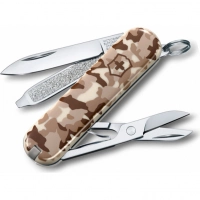 Нож перочинный Victorinox CLASSIC, сталь X55CrMo14, рукоять Cellidor®, песочный камуфляж купить в Самаре