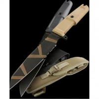 Нож с фиксированным клинком Extrema Ratio Task Desert Warfare 1/3 Serrated, сталь Bhler N690, рукоять прорезиненный форпрен купить в Самаре