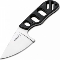 Нож с фиксированным клинком шейный Chad Los Banos Design SFB Neck, Boker Plus 02BO321, сталь 440C Satin, рукоять стеклотекстолит G10 купить в Самаре