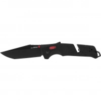 Полуавтоматический складной нож Trident Mk3 Black-Red Tanto, сталь D2, рукоять GRN купить в Самаре